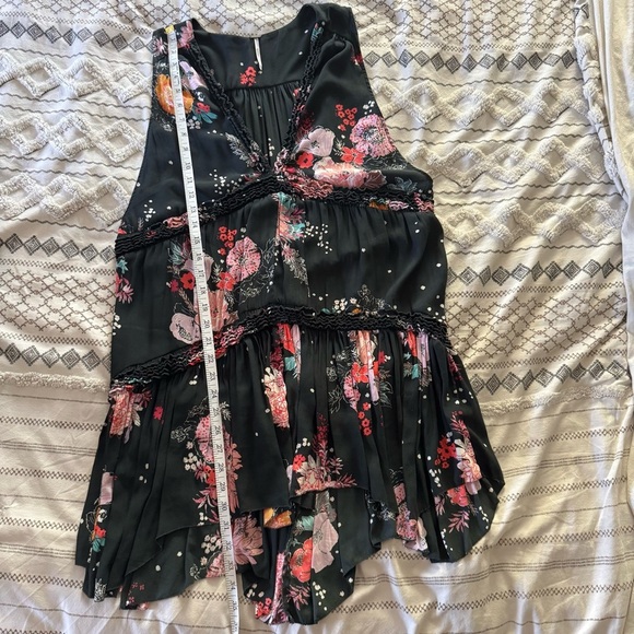 Free People Haze Floral Sleeveless Boho Tunic Top - Picture 11 of 12